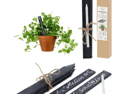 Schiefer Pflanzstecker, 6er Set, Ca. 2x15cm - Natürliche Schieferstecker für Ihre Gartenbepflanzung TK Gruppe® Grosshandel 
