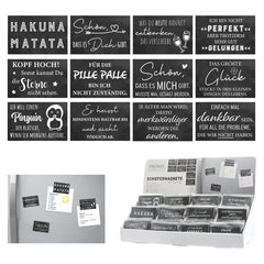 Schiefermagnete mit Sprüchen, 12er-Set – Dekorativ & Inspirierend TK Gruppe® Grosshandel 