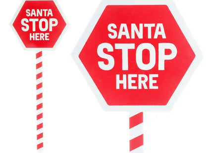 Schild 'Santa, bitte halten', Großformat 61cm - Weihnachtsdeko TK Gruppe® Grosshandel 