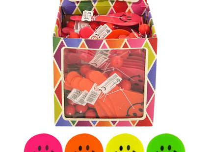 Schläger- und Ball-Set mit Smiley – 12 cm, 4 verschiedene Farben TK Gruppe® Grosshandel 