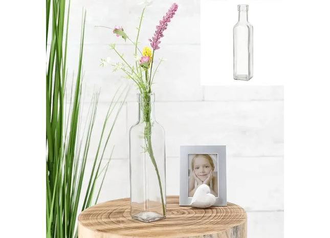 Schlanke Klare Glasvase, Elegantes Design, 5x21 cm TK Gruppe® Grosshandel 