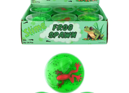 Schlanker Frosch mit Eiern, Spielzeug, 45 g, 8 cm x 1,5 cm – pädagogisches Amphibienfiguren-Set TK Gruppe® Grosshandel 
