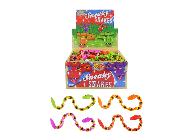 Schleichende Schlange Spielzeug, 37 cm, 12 Glieder, 4 Farben - Flexibles Spielzeug für Kinder TK Gruppe® Grosshandel 