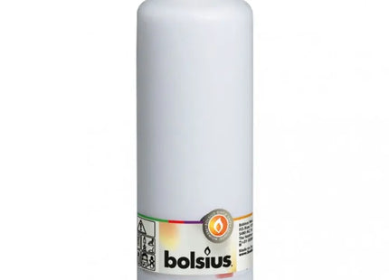 Schlichte Weiße Stabkerze, 200mm Hoch x 68mm Breit - Zeitlose Raumdekoration TK Gruppe® Grosshandel 