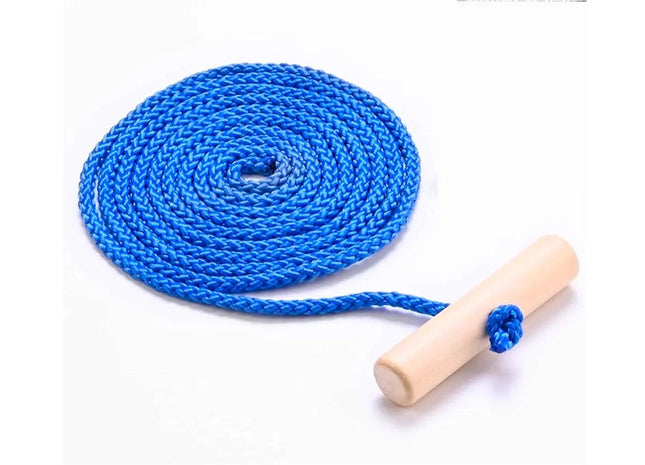 Schlittenseil blau Seil Zugseil 1,50 mtr - 150 cm Schlaufe Griff Kordel Leine Zugleine für Schlitten & Bonb & Rodeln im Winter, Kinder (blau)
