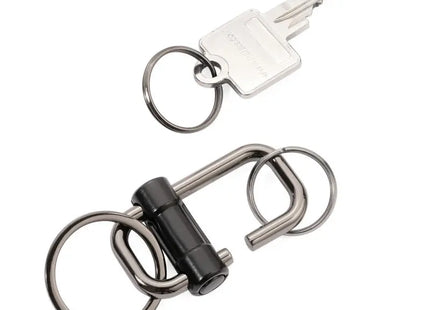 Schlüsselanhänger 2-WAY KEY von Troika - Gunmetal mit Schwarz TK Gruppe® Grosshandel 
