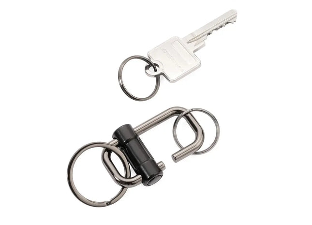 Schlüsselanhänger 2-WAY KEY von Troika - Gunmetal mit Schwarz TK Gruppe® Grosshandel 