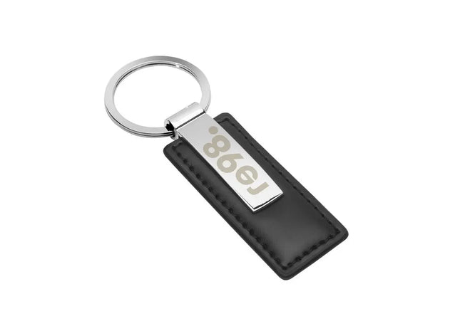Schlüsselanhänger RE98-PERRIS RECTANGULAR - Schwarz - Silber TK Gruppe® Grosshandel 