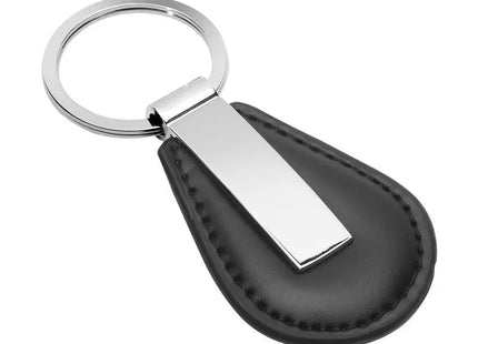 Schlüsselanhänger RE98-PERRIS RUND, elegant in Schwarz-Silber, Top-Qualität TK Gruppe® Grosshandel 