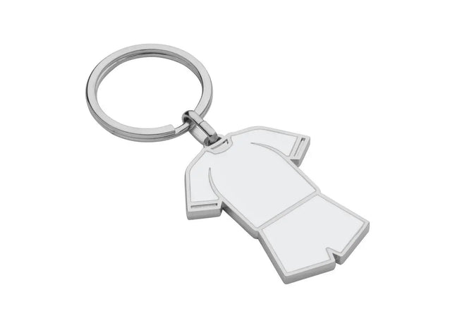 Schlüsselanhänger REFLECTS-NAPLES in Silber-Weiß - Elegant & Modern TK Gruppe® Grosshandel 
