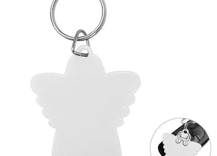 Schlüsselanhänger Schutzengel mit Ring in Weiß - Himmlischer Begleiter TK Gruppe® Grosshandel 