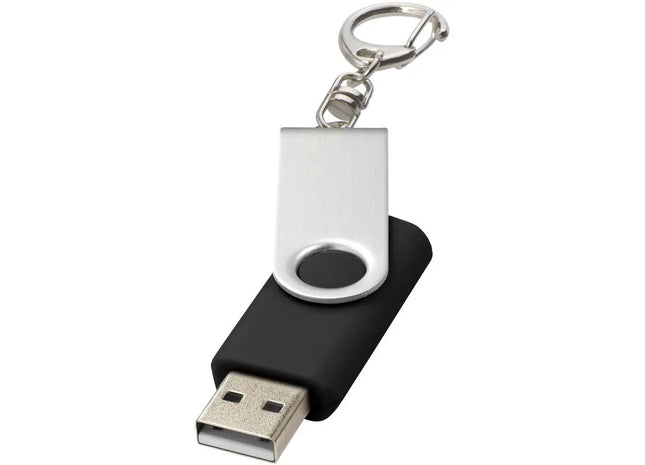 Schlüsselanhänger USB-Stick Twister - Schwarz - 1 GB Tragbarer USB-Speicher - Schwarz - 1GB TK Gruppe® Grosshandel 