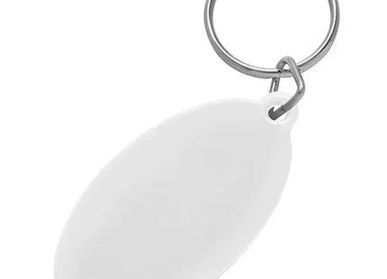 Schlüsselanhänger 'Oval' in Weiß – Elegant & Modern, Ideal für Jeden Schlüsselbund TK Gruppe® Grosshandel 