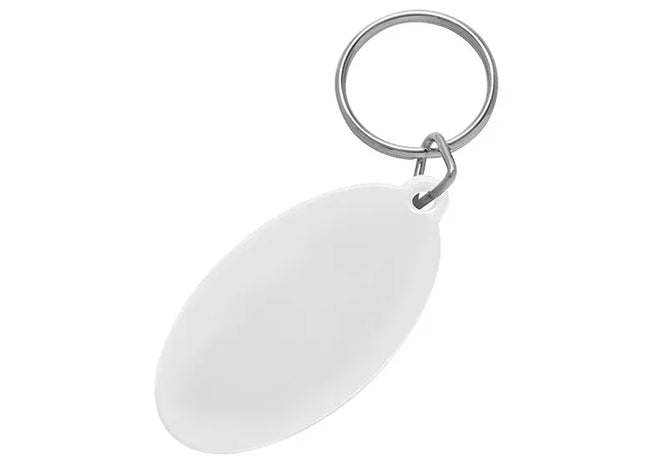 Schlüsselanhänger 'Oval' in Weiß – Elegant & Modern, Ideal für Jeden Schlüsselbund TK Gruppe® Grosshandel 