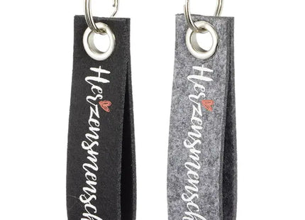 Schlüsselband Herzensmensch, 2 Stück, ca. 10cm Breit - Stilvoll, Langlebig, Bequem TK Gruppe® Grosshandel 