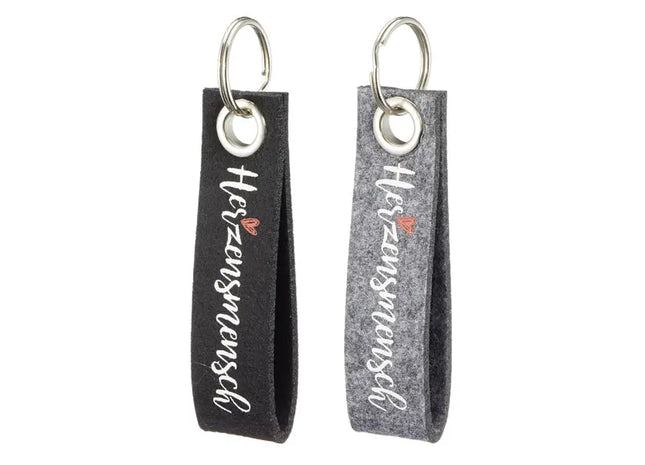 Schlüsselband Herzensmensch, 2 Stück, ca. 10cm Breit - Stilvoll, Langlebig, Bequem TK Gruppe® Grosshandel 