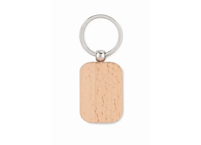 Schlüsselring Holz Eckig POTY WOOD - Naturholz TK Gruppe® Grosshandel 