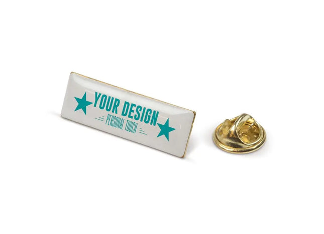 Schmaler rechteckiger Metall Pin 30x10mm in Gold Satin - Modernes Accessoire TK Gruppe® Grosshandel 