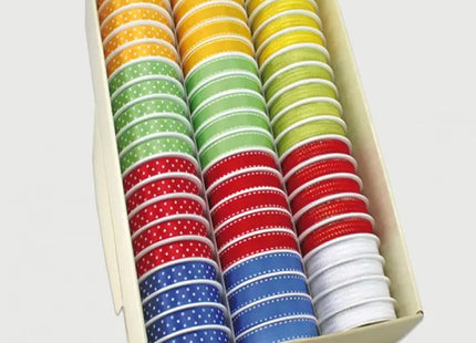 Schmales Geschenkband mit Drahtkante auf Rolle, 2m x 15mm - Ideal für kreative Dekorationen TK Gruppe® Grosshandel 