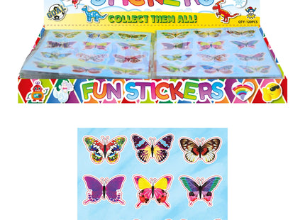 Schmetterling Aufkleber, 10x11,5 cm, 12 Stück Pro Karte, Bunte Schmetterlingsaufkleber TK Gruppe® Grosshandel 