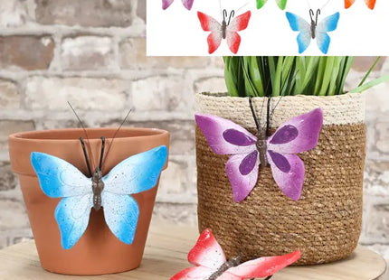 Schmetterlingsanhänger für Blumentöpfe, 5er-Set, 12x10cm TK Gruppe® Grosshandel 