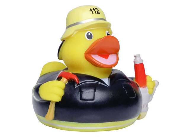 Schnabels Quietsch-Ente Feuerwehr, Bunt – Spaßiges Badespielzeug TK Gruppe® Grosshandel 