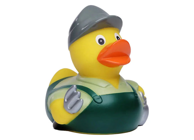 Schnabels Quietsche-Ente Bauer in Bunt - Ländliches Bauernhof-Spielzeug TK Gruppe® Grosshandel 