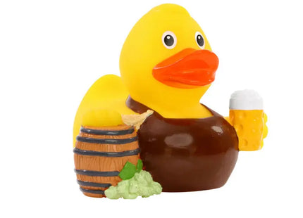 Schnabels Quietsche-Ente Brauer in Bunt - Farbenfrohes Brauerei-Spielzeug TK Gruppe® Grosshandel 