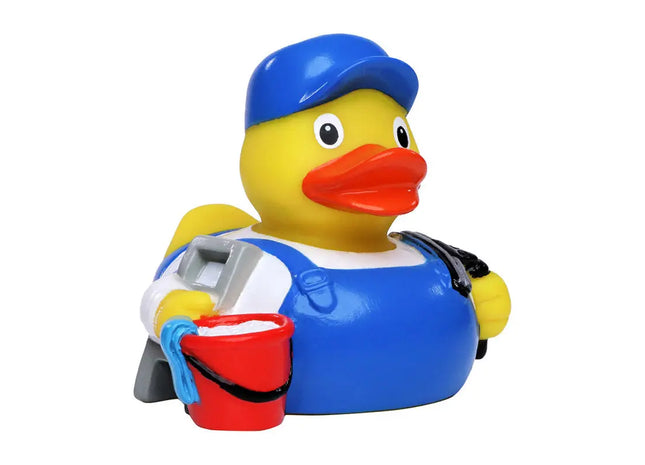 Schnabels Quietsche-Ente Fensterputzer in Bunt - Buntes Reinigungs-Spielzeug TK Gruppe® Grosshandel 