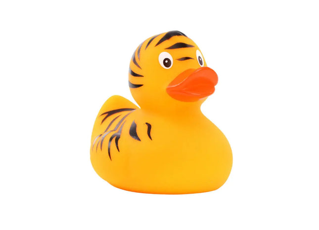 Schnabels Quietsche-Ente Getigerter Look in Orange - Exotisches Tier-Spielzeug TK Gruppe® Grosshandel 
