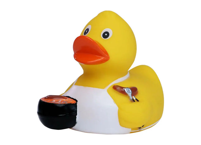 Schnabels Quietsche-Ente Grillmeister in Bunt - Sommerliches Grill-Spielzeug TK Gruppe® Grosshandel 