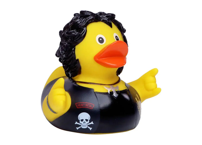 Schnabels Quietsche-Ente Heavy Metal in Bunt - Rockiges Musik-Spielzeug TK Gruppe® Grosshandel 