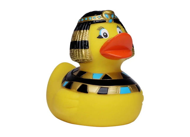 Schnabels Quietsche-Ente Kleopatra in Bunt - Historisch inspiriertes Badespielzeug TK Gruppe® Grosshandel 