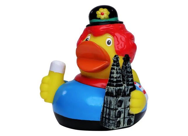 Schnabels Quietsche-Ente Köln in Bunt - Kulturelles Stadtmotiv-Spielzeug TK Gruppe® Grosshandel 