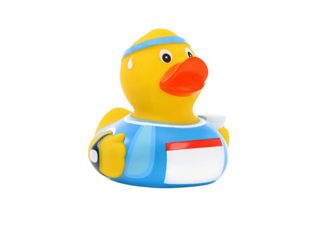 Schnabels Quietsche-Ente Marathonläufer in Bunt - Sportliches Motivations-Spielzeug TK Gruppe® Grosshandel 