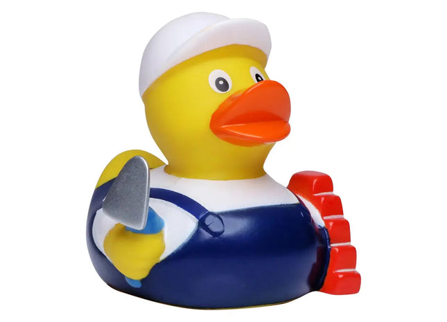 Schnabels Quietsche-Ente Maurer in Bunt - Baustellen-Badespielzeug TK Gruppe® Grosshandel 