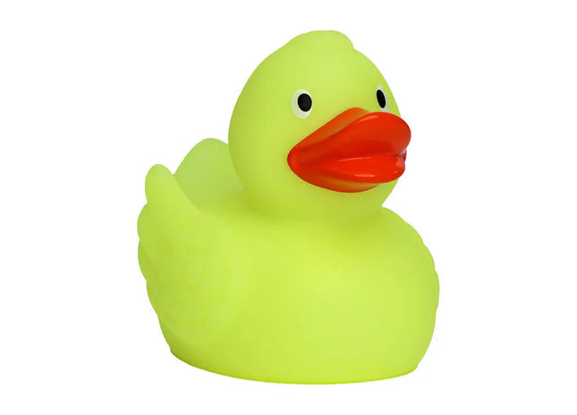 Schnabels Quietsche-Ente Nachleuchtend in Gelb-Orange - Leuchtendes Badespielzeug TK Gruppe® Grosshandel 