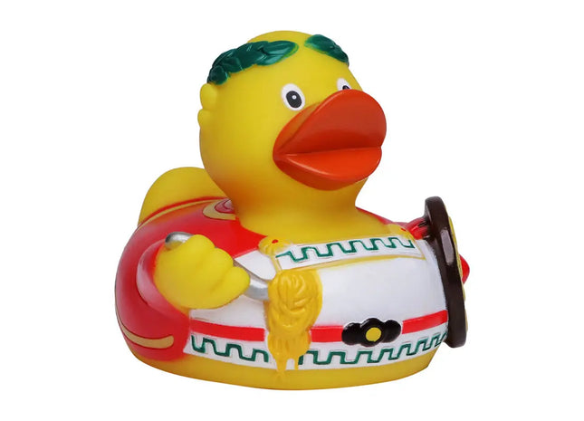 Schnabels Quietsche-Ente Rom in Bunt - Historisch inspiriertes Stadt-Spielzeug TK Gruppe® Grosshandel 