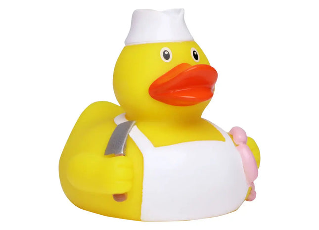 Schnabels Quietsche-Ente Schlachter in Bunt - Berufsbezogenes Badespielzeug TK Gruppe® Grosshandel 