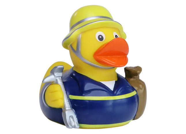 Schnabels Quietsche-Ente THW-Helfer in Bunt - Katastrophenhilfe-Spielzeug TK Gruppe® Grosshandel 
