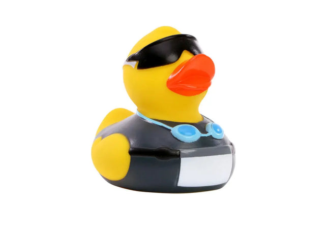 Schnabels Quietsche-Ente Triathlet in Bunt - Sportliches Multisport-Spielzeug TK Gruppe® Grosshandel 