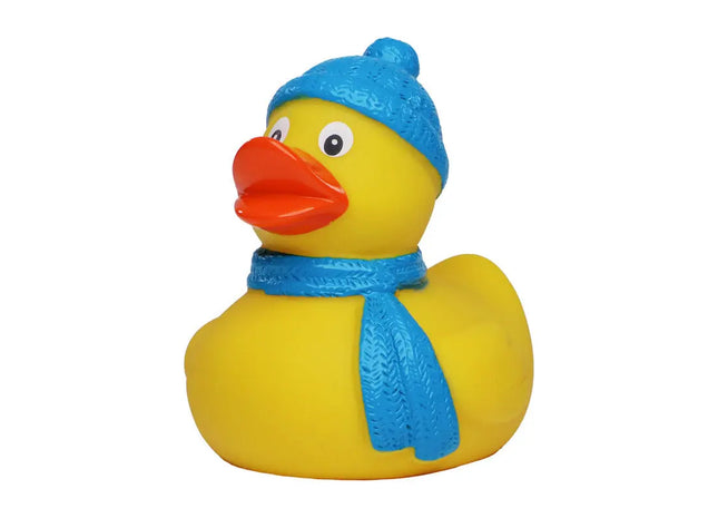 Schnabels Quietsche-Ente Winterzauber in Bunt - Frostiges Vergnügungs-Spielzeug TK Gruppe® Grosshandel 