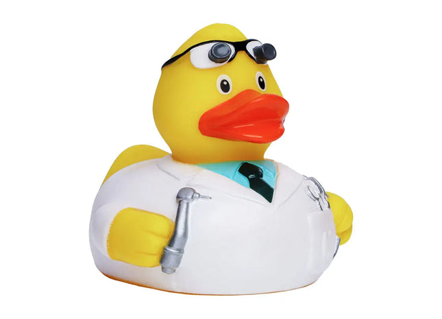 Schnabels Quietsche-Ente Zahnarzt in Bunt - Spielerisches Dental-Spielzeug TK Gruppe® Grosshandel 