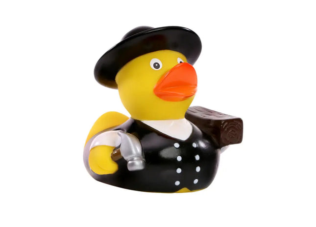 Schnabels Quietsche-Ente Zimmermann in Bunt - Handwerkliches Lehr-Spielzeug TK Gruppe® Grosshandel 