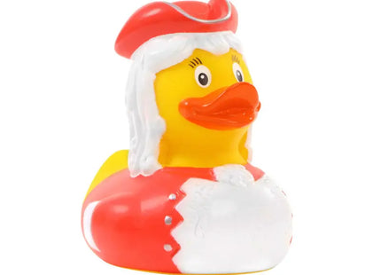 Schnabels Quietsche-Ente 'Funkenmariechen' in Rot – Fröhliches Karneval-Spielzeug TK Gruppe® Grosshandel 