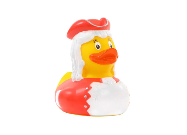 Schnabels Quietsche-Ente 'Funkenmariechen' in Rot – Fröhliches Karneval-Spielzeug TK Gruppe® Grosshandel 