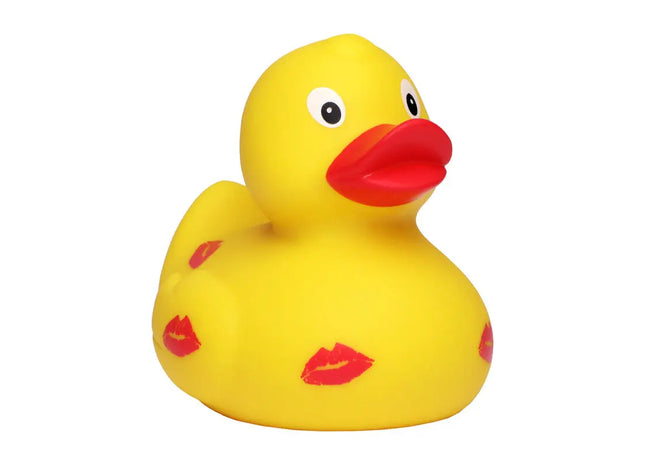 Schnabels Quietsche-Ente 'Küss mich' in Bunt - Romantisches Badespielzeug TK Gruppe® Grosshandel 