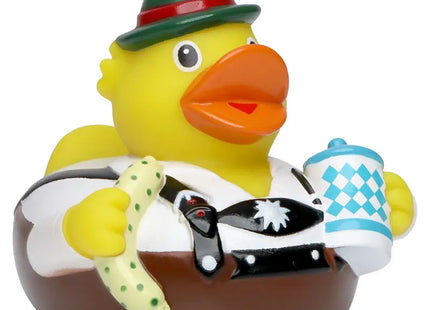 Schnabels Quietsche-Ente 'Maßkrug Bayer' – Bunt, traditionelles Bayern-Motiv Badespielzeug TK Gruppe® Grosshandel 