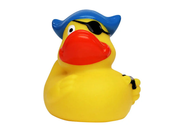 Schnabels Quietsche-Ente mit Hut und Augenklappe – Buntes Piraten-Themen-Spielzeug TK Gruppe® Grosshandel 