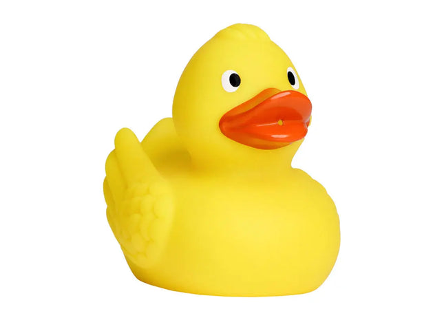 Schnabels Renn-Ente mit Metallplatte M in Gelb - Dynamisches Rennspielzeug TK Gruppe® Grosshandel 